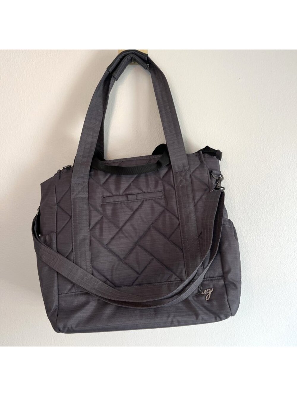 Lug Baby Yacht Carry All Bag Gray Zip Top Tote